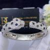 Custom Jewelry Cartier Panthère De Cartier Bracelet in 18K White Gold set with 2 emeralds and Diamonds，Onyx N6715617