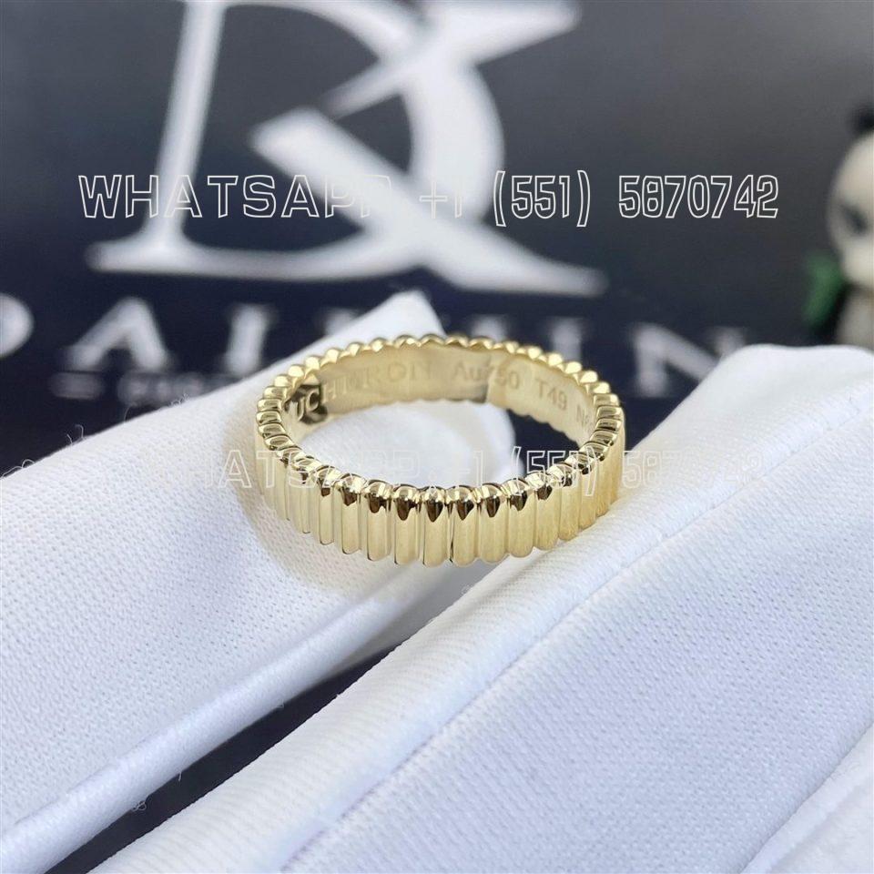 Custom Jewelry Boucheron Grosgrain Yellow Gold Wedding Band JAL01169
