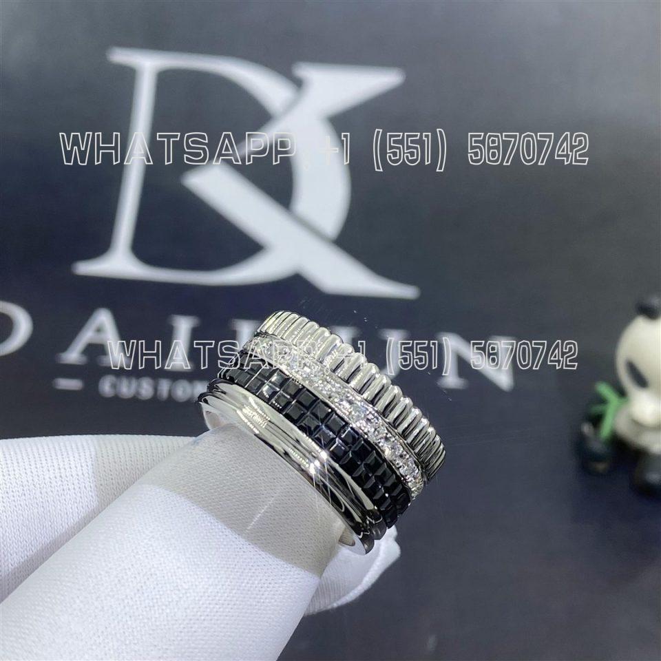 Custom Jewelry Boucheron Quatre Black Edition Large Ring in 18K white gold and black PVD JRG01782