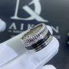 Custom Jewelry Boucheron Quatre Black Edition Large Ring in 18K white gold and black PVD JRG01782