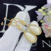 Custom Jewelry Boucheron Serpent Bohème Couleur Yellow Gold mother-of-pearls Diamond Earrings JCO01281