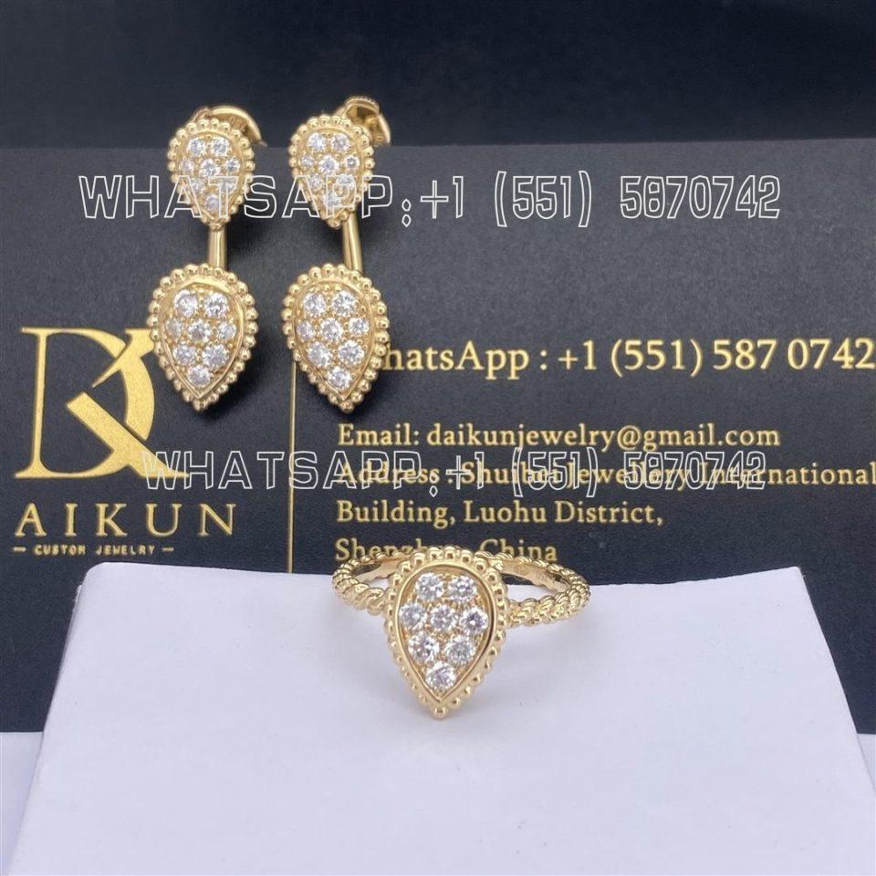 Custom Jewelry Boucheron Serpent Bohème Ring S Motif 18K Yellow Gold and Diamonds JRG02144