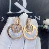 Custom Jewelry Bulgari 18K Rose Gold Diamond Intarsio Earrings OR855959
