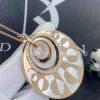 Custom Jewelry Bulgari 18k Rose Gold Diamonds Intarsio Necklace CL855753