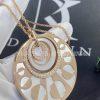 Custom Jewelry Bulgari 18k Rose Gold Diamonds Intarsio Necklace CL855753