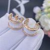Custom Jewelry Bulgari B.zero1 earrings in 18kt rose gold and white ceramic 346464