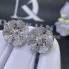 Custom Jewelry Bulgari Divas” Dream Diamond White Gold Flower Earrings 350785