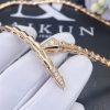 Custom Jewelry Bulgari Serpenti Viper 18 kt rose gold necklace set with demi-pavé diamonds 357793