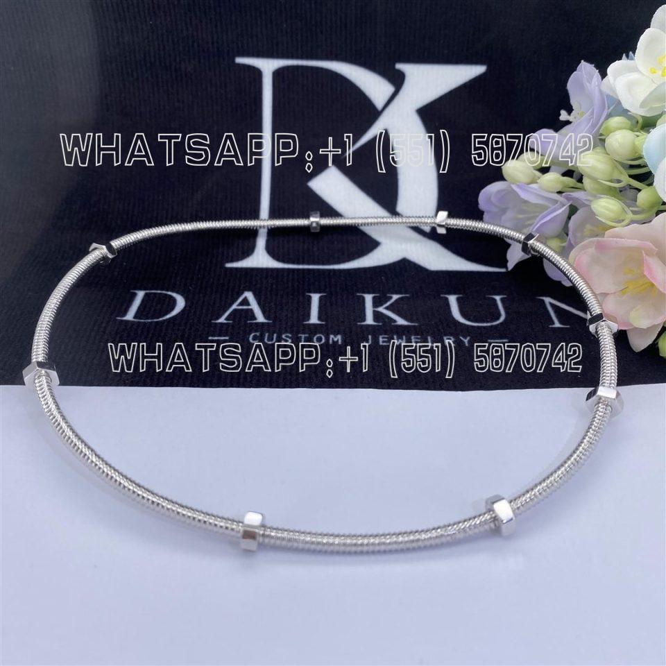 Custom Jewelry Cartier Ecrou De Cartier Necklace White Gold Collar N7424398-WG