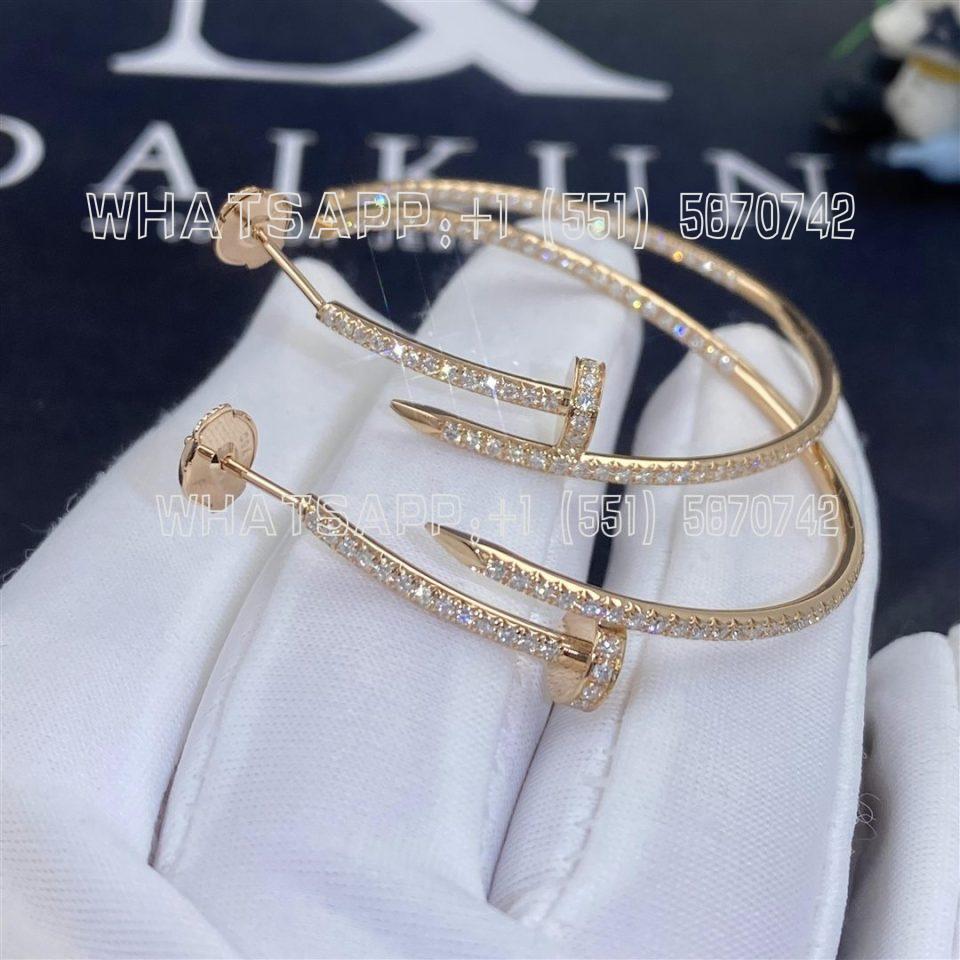 Custom Jewelry Cartier Juste Un Clou Earrings 18K Rose gold and diamonds N8515009