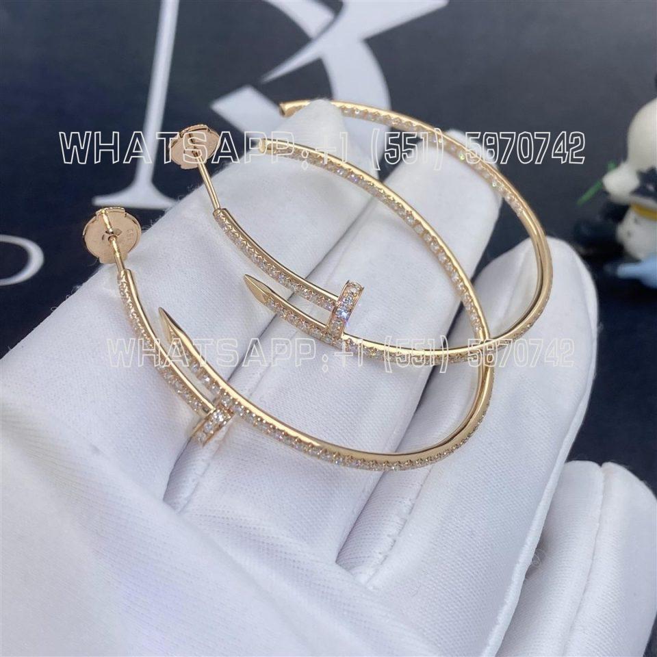 Custom Jewelry Cartier Juste Un Clou Earrings 18K Rose gold and diamonds N8515009