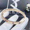 Custom Jewelry Cartier Love Bracelet in 18K Rose Gold Multi Gem B6036517