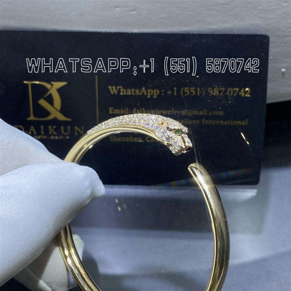 Custom Jewelry Cartier Panthère De Cartier Bracelet in 18K Yellow Gold and Diamonds N6717817