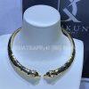 Custom Jewelry Cartier Panthère de Cartier Necklace in 18K Yellow Gold and onyx, black lacquer, set with 4 tsavorite garnets N7424431