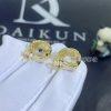 Custom Jewelry Chanel Coco Crush Earrings Quilted Motif In 18K Yellow Gold And Diamonds