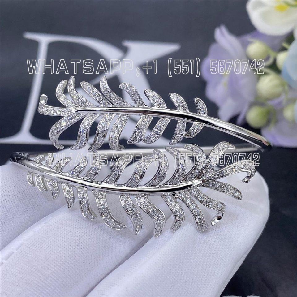 Custom Jewelry Chanel Plume De Chanel Bracelet 18k White Gold and Diamonds J4141