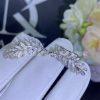 Custom Jewelry Chanel Plume De Chanel Earrings 18k White Gold and Diamonds J4139
