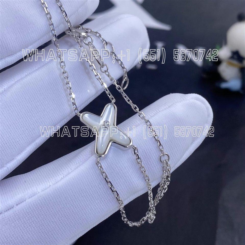 Custom Jewelry Chaumet Paris Jeux De Liens Bracelet White Gold, Mother-Of-Pearl and Diamond 083163