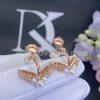 Custom Jewelry Chaumet Paris JosÉphine Aigrette Earring In Rose Gold Set With Pearls And Diamonds 084473