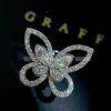 Custom Jewelry Graff Butterfly Silhouette Diamond Stud Earrings RGE879