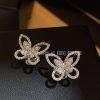 Custom Jewelry Graff Butterfly Silhouette Diamond Stud Earrings RGE879