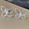 Custom Jewelry Graff Butterfly Silhouette Mini Diamond Earrings RGE1810