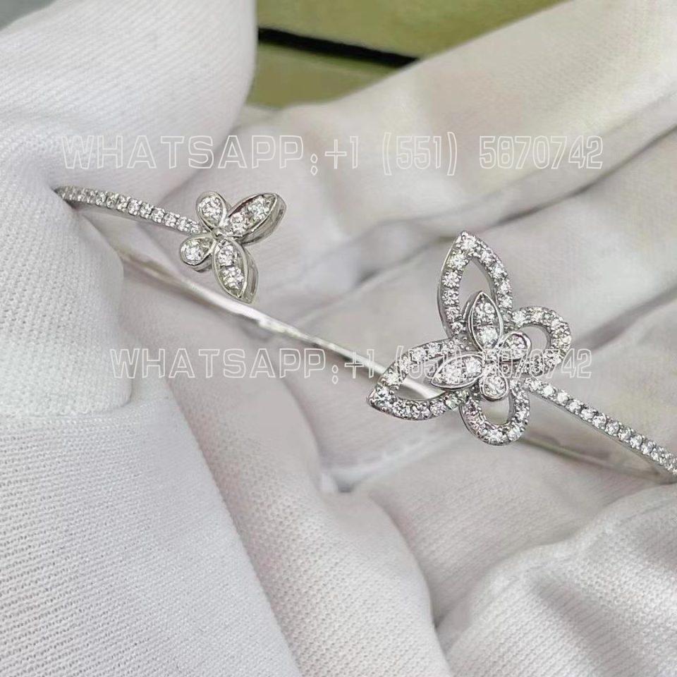 Custom Jewelry Graff Butterfly Silhouette pavé diamond bangle RGB501