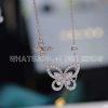 Custom Jewelry Graff Double Butterfly Silhouette Diamond Pendant RGP745