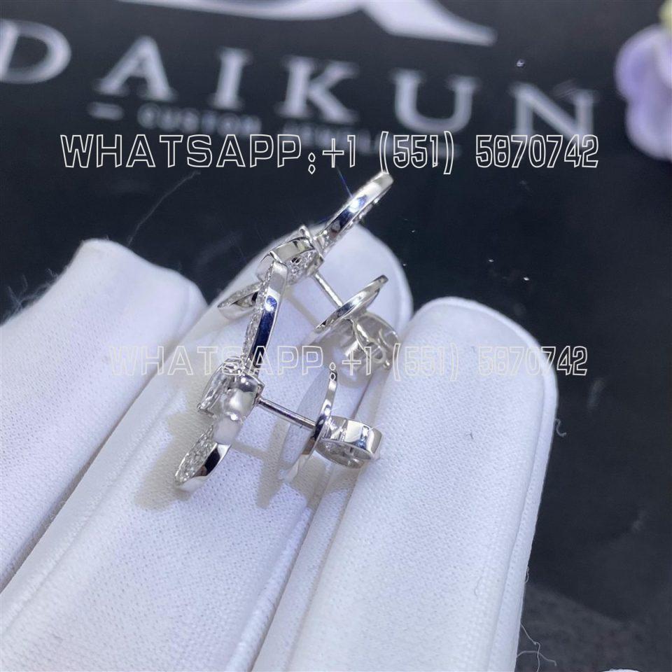 Custom Jewelry Graff Pavé Butterfly Diamond Small Stud Earrings 18K White Gold RGE1152
