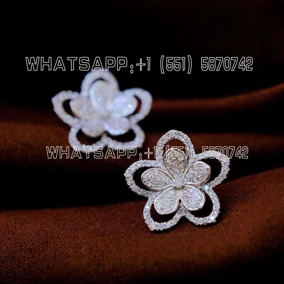 Custom Jewelry Graff Wild Flower Large Diamond Stud Earrings RGE1719