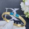 Custom Jewelry Marli Cleo 2 Link Diamond Slip-On Bracelet In Yellow Gold Blue Chalcedony CLEO-B90