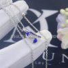 Custom Jewelry Marli Cleo Diamond Huggie Pendant In White Gold Lapis Lazuli CLEO-N51