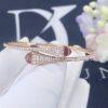 Custom Jewelry Marli Cleo Diamond Midi Slip-On Bracelet In Rose Gold Red Coral CLEO-B47
