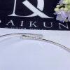 Custom Jewelry Marli Cleo Diamond Slim Slip-On Necklace In White Gold White Moon Stone CLEO-N1