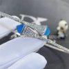 Custom Jewelry Marli Cleo Diamond Slip-On Necklace In White Gold Blue Agate CLEO-N14