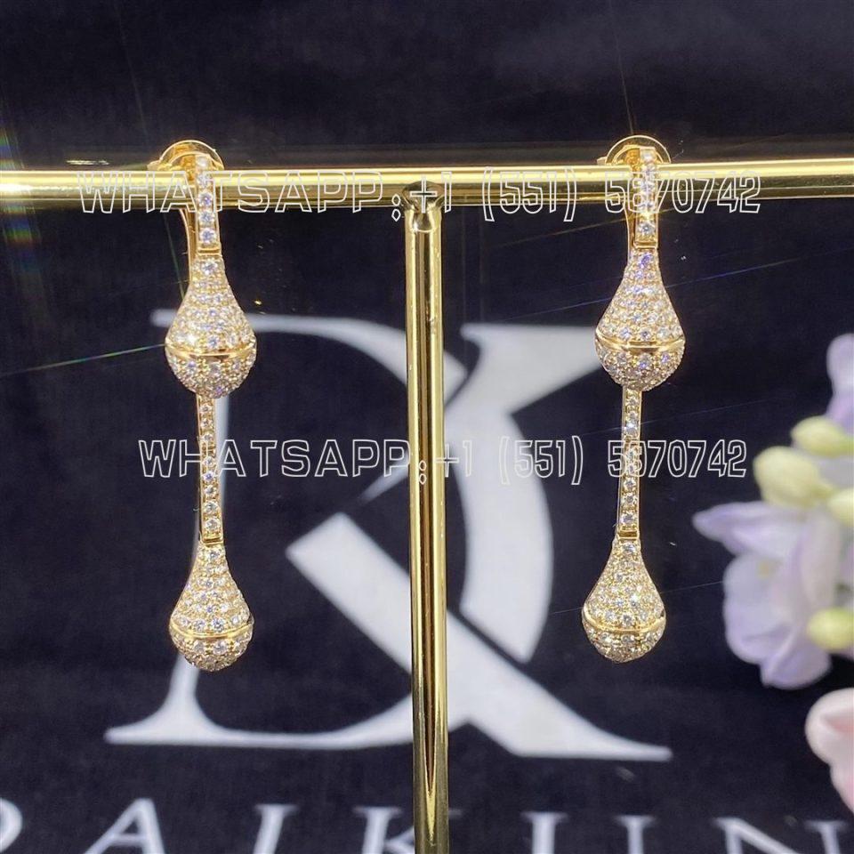 Custom Jewelry Marli Cleo Full Diamond Drop Earrings In Yellow Gold CLEO - E7