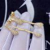 Custom Jewelry Marli Cleo Full Diamond Drop Earrings In Yellow Gold CLEO – E7