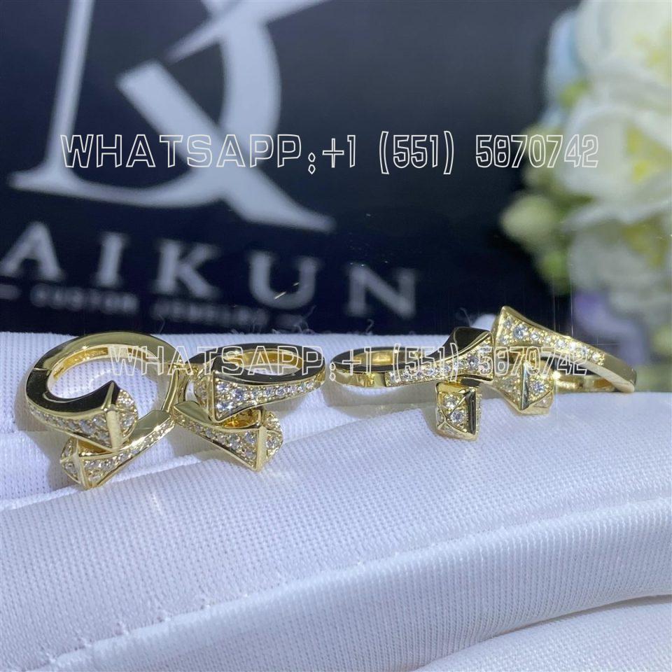 Custom Jewelry Marli Cleo Full Diamond Huggie Earrings In Yellow Gold CLEO - E21