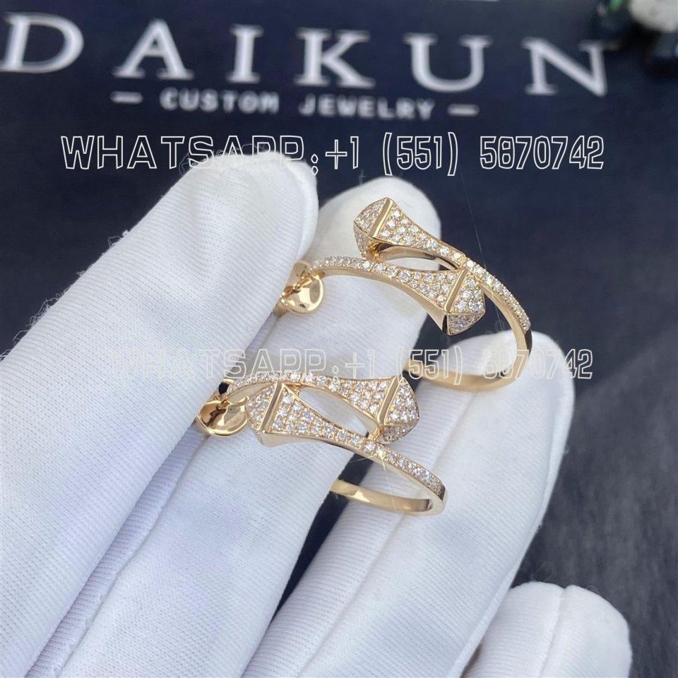 Custom Jewelry Marli Cleo Full Diamond Small Hoop Earrings In Rose Gold CLEO-E14