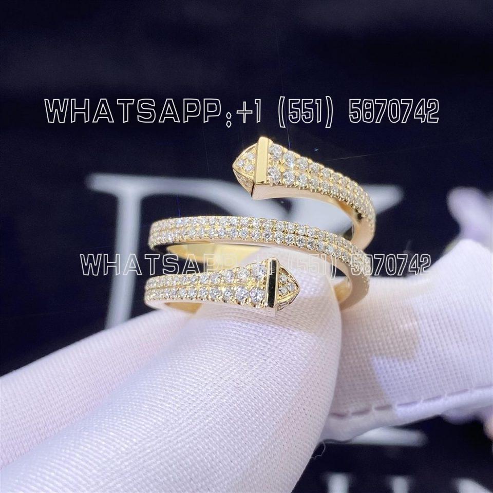 Custom Jewelry Marli Cleo Full Diamond Twist Ring In Yellow Gold CLEO-R14