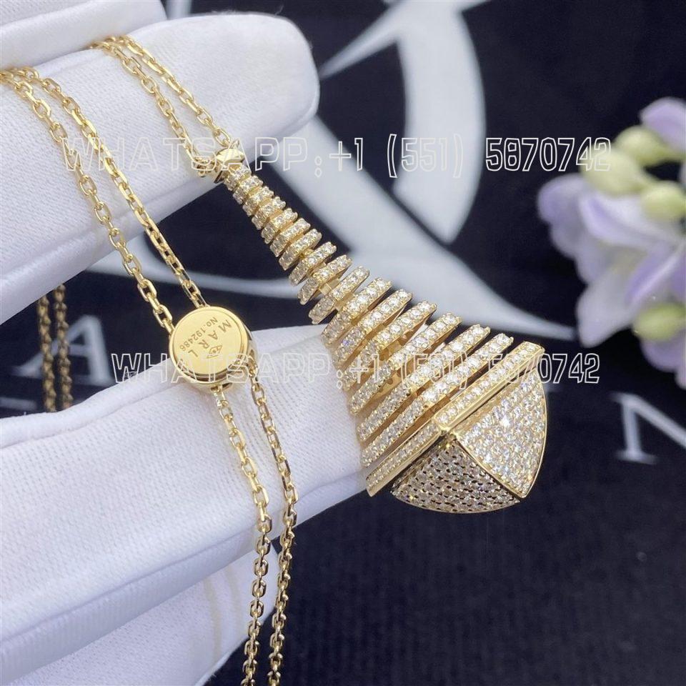 Custom Jewelry Marli Cleo Rev Full Diamond Pendant In Yellow Gold CLEO-N28