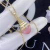 Custom Jewelry Marli Cleo REV Pendant in 18K Yellow Gold Pink Opal