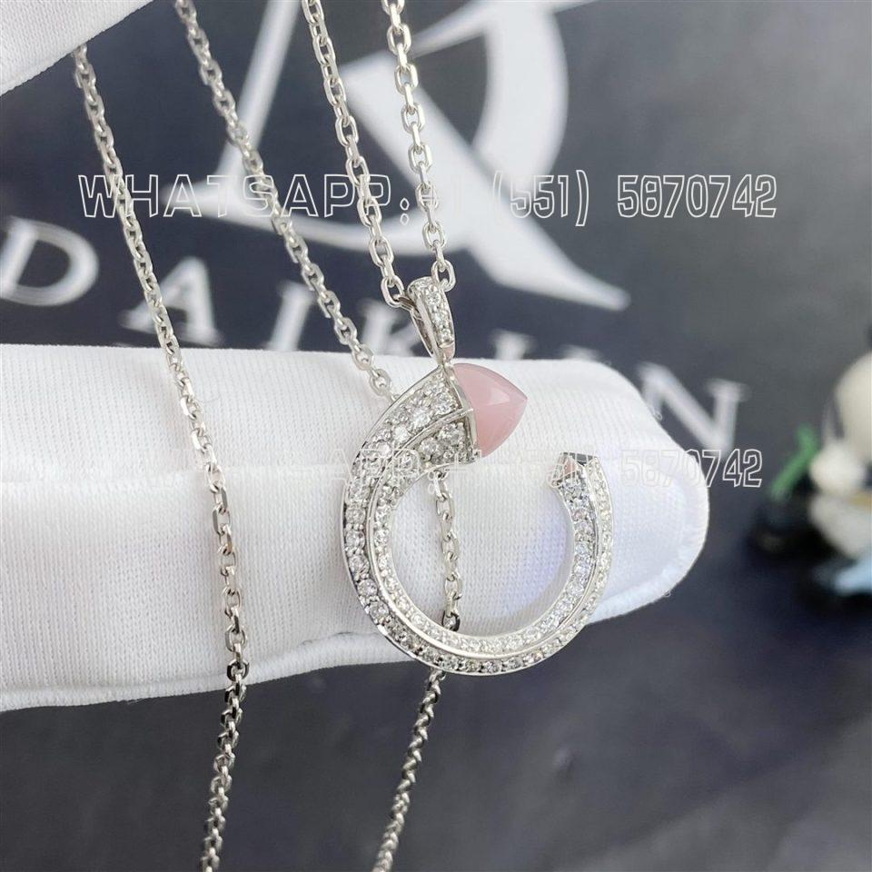 Custom Jewelry Marli Cleo Venus Diamond Pendant In White Gold Chalcedony CLEO-N34