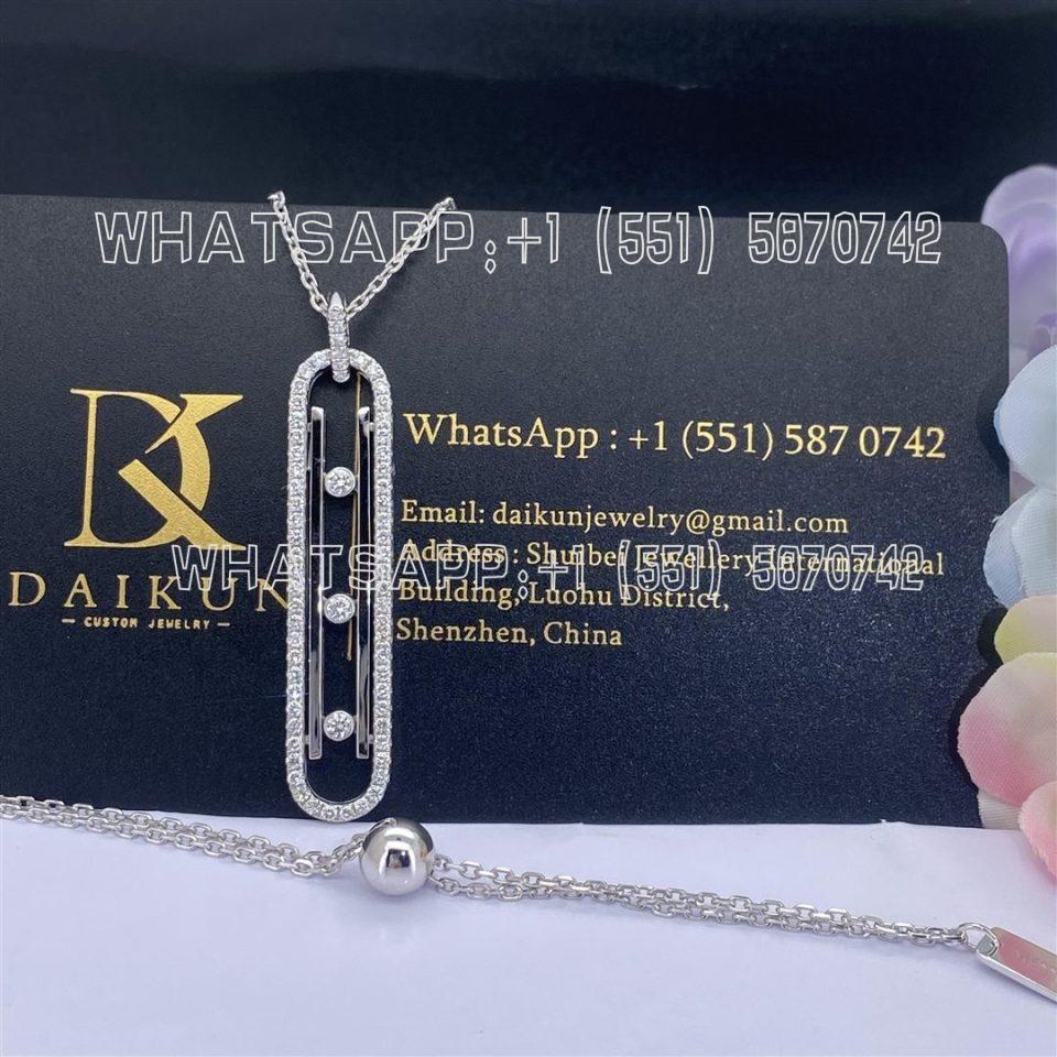 Custom Jewelry Messika Move 10th Pm Necklace White Gold Diamond Necklace 10032-WG