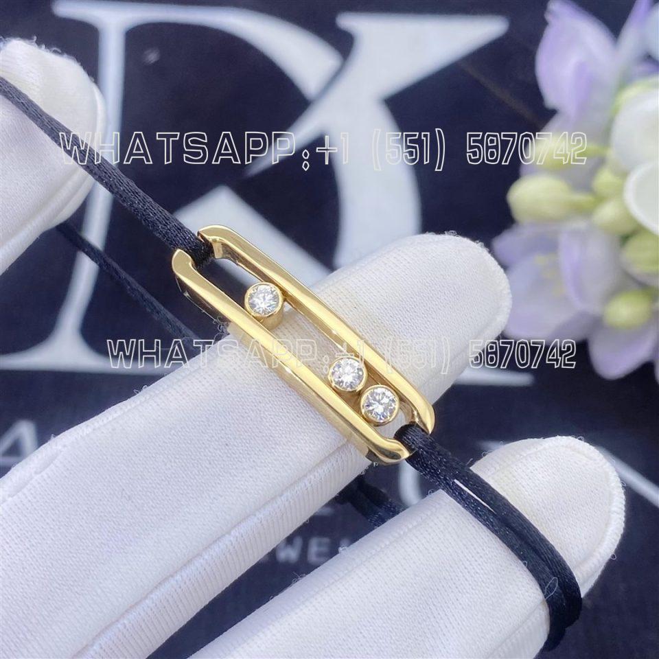 Custom Jewelry Messika Move Cord Yellow Gold Diamond Bracelet 4394-YG