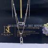 Custom Jewelry Messika Move Uno 2 Rows PavÉ White Gold Diamond Necklace 7174-WG