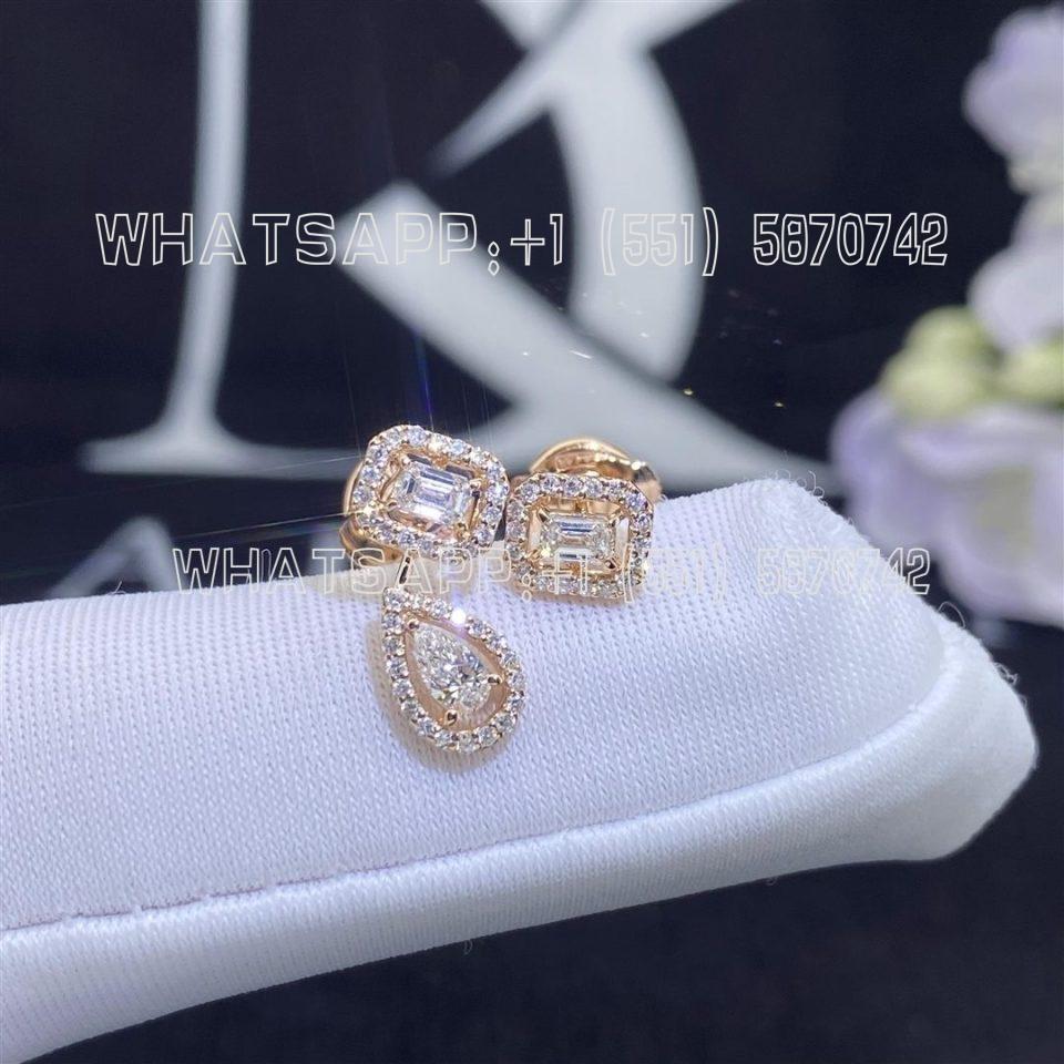 Custom Jewelry Messika My Twin 1+2 0.1ct x3 Rose Gold For Her Diamond Earrings 7004-PG