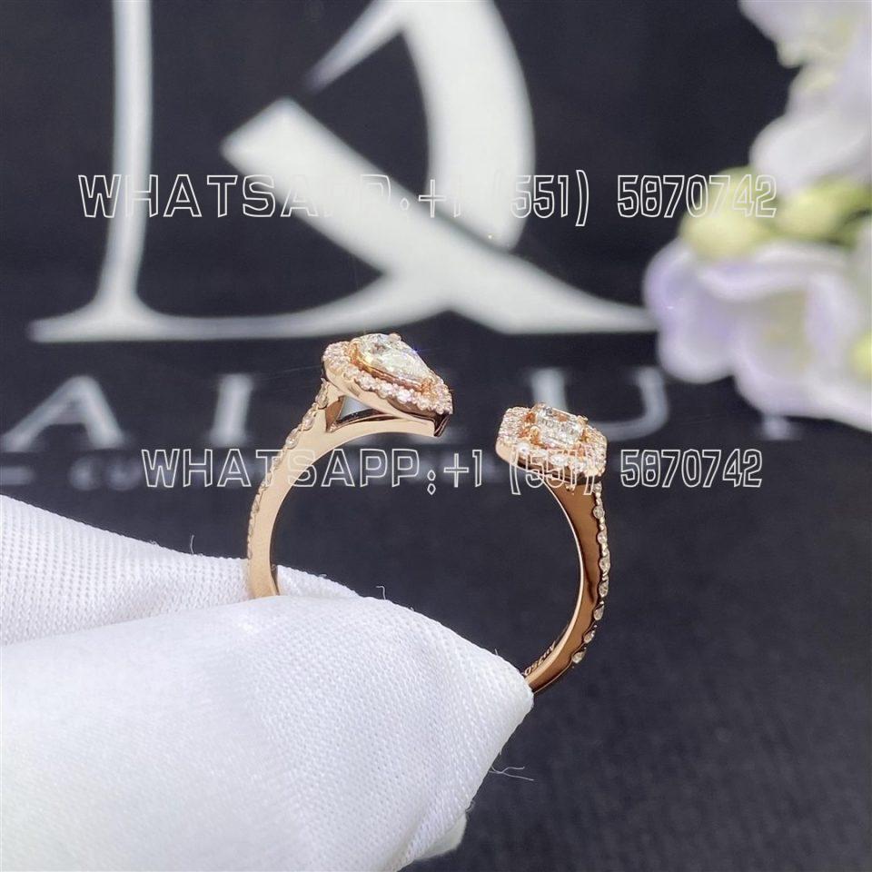 Custom Jewelry Messika My Twin Toi & Moi 0.15ct x2 Rose Gold For Her Ring 6471-PG