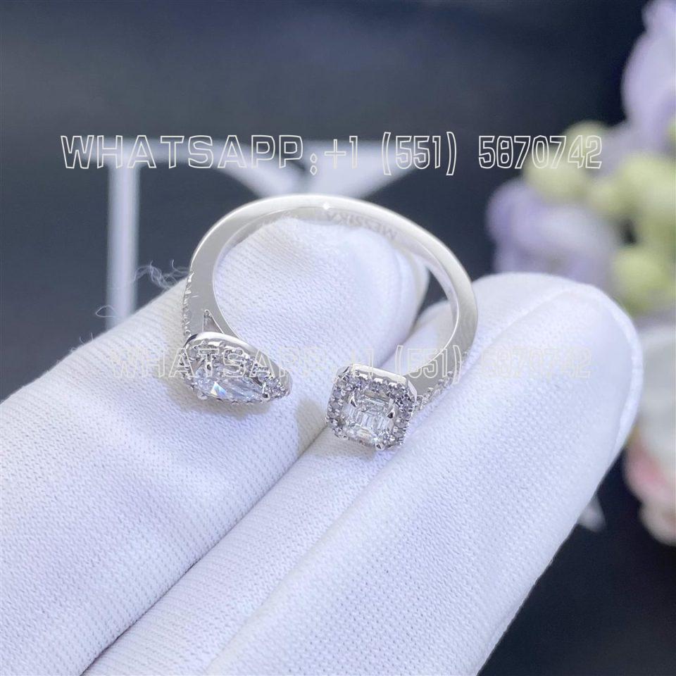 Custom Jewelry Messika My Twin Toi & Moi White Gold Diamond Ring 6471-WG