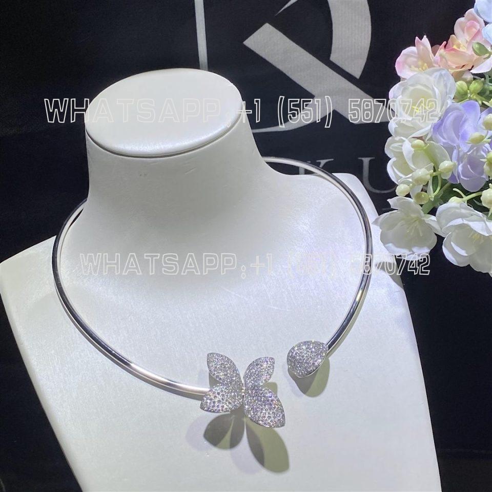 Custom Jewelry Pasquale Bruni Giardini Segreti Single Flower Collier in 18k White Gold with Diamonds 15302B